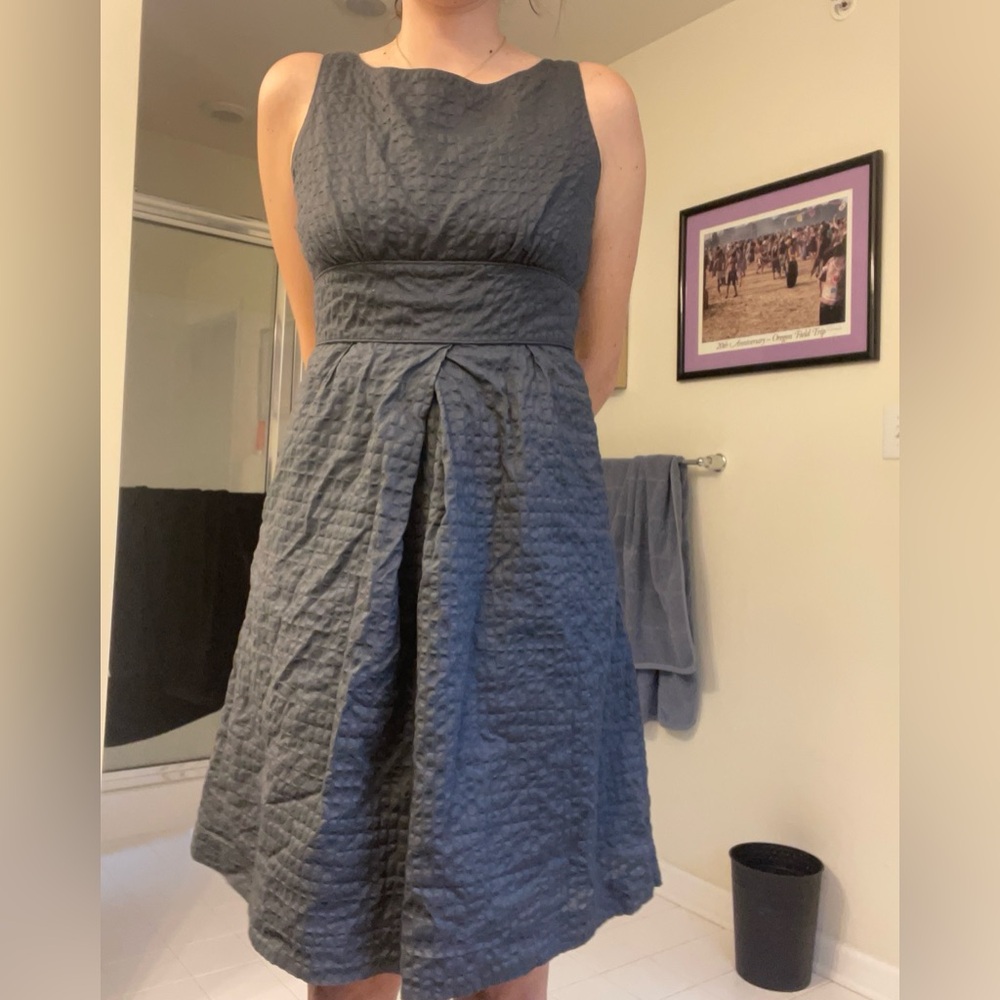 J Crew Grey Midi Dress